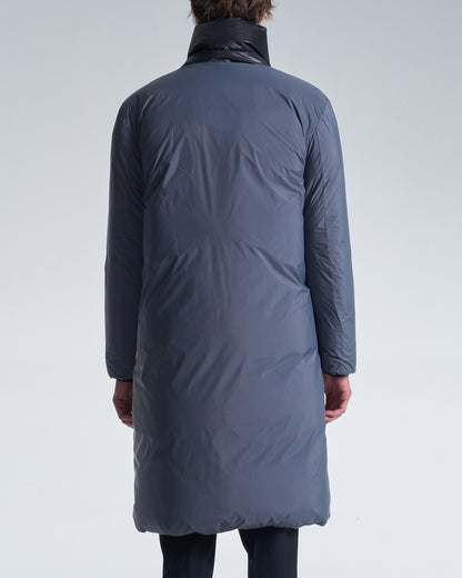 HARRISON WONG / Reversible Down Coat With Belt - Black + Grey