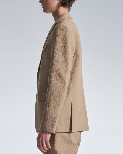 HARRISON WONG / Crepe Cotton Standard Fit Blazer - Peanut