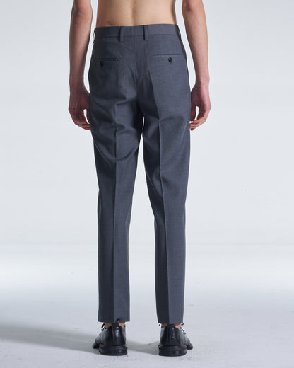 HARRISON WONG / Easy Fit Straight Leg Wool Pants - Grey