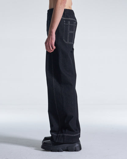 HARRISON WONG / Wide Leg Denim Pants - Black