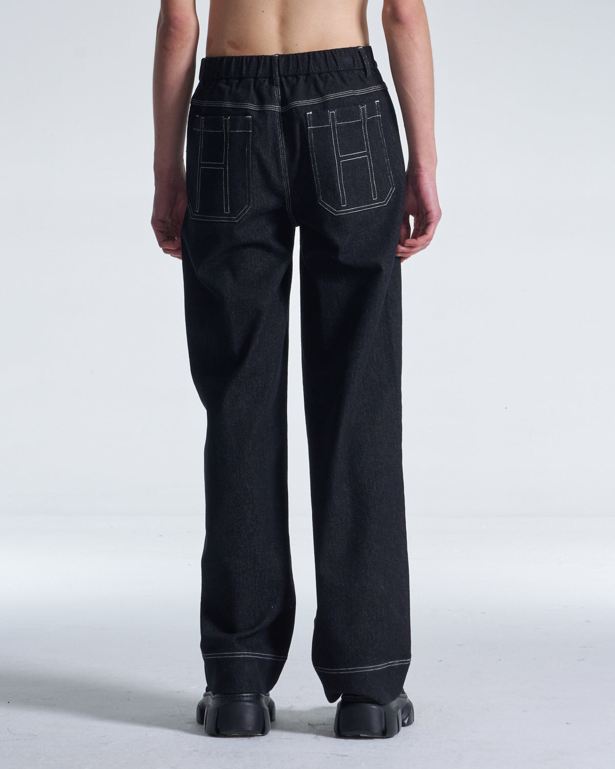 HARRISON WONG / Wide Leg Denim Pants - Black