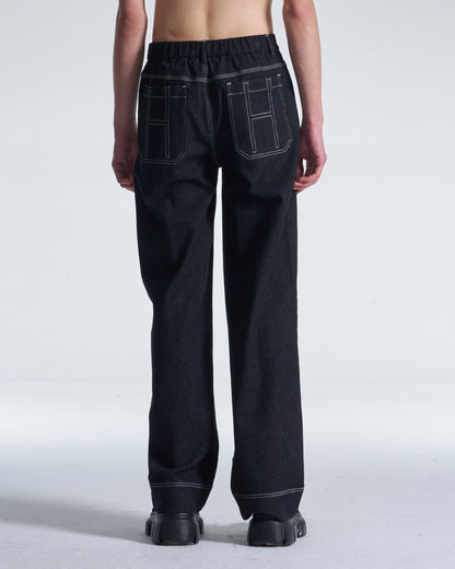 HARRISON WONG / Wide Leg Denim Pants - Black
