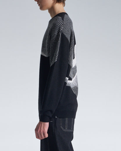 HARRISON WONG / Wool Sweater With Twisted Wavy Lines Pattern