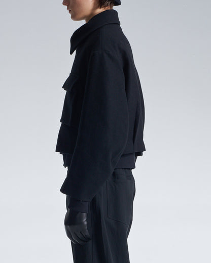 HARRISON WONG / Double Faced Wool Zipper Jacket