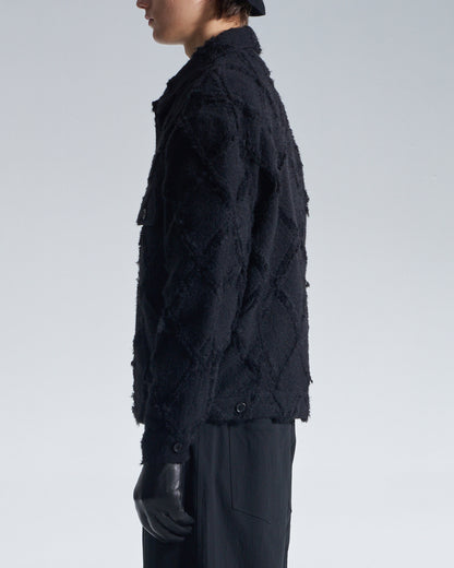 HARRISON WONG / Ripped Diamond Pattern Jacket