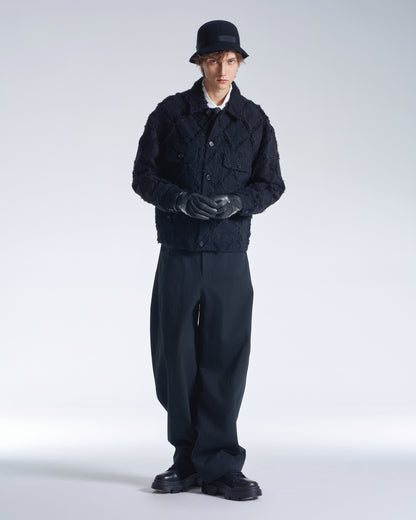 HARRISON WONG / Ripped Diamond Pattern Jacket