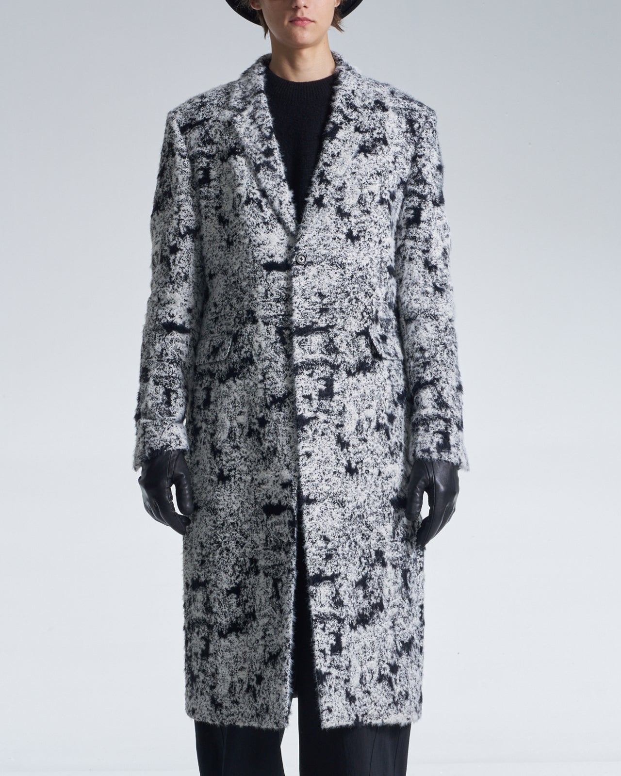 HARRISON WONG | Hairy Abstract Jacquard Long Coat – HARAJUKU VILLAGE