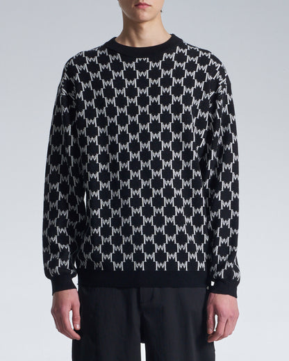 HARRISON WONG / Logo Monogram Wool Sweater - Black