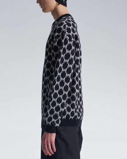 HARRISON WONG / Logo Monogram Wool Sweater - Black