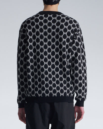 HARRISON WONG / Logo Monogram Wool Sweater - Black