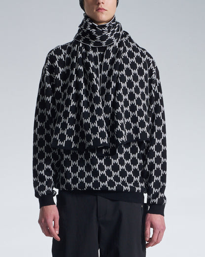 HARRISON WONG / Logo Monogram Wool Scarf