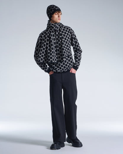 HARRISON WONG / Logo Monogram Wool Scarf