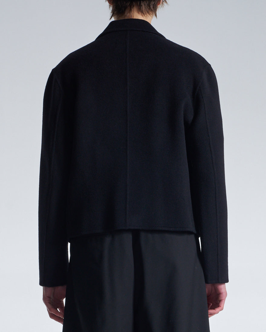 HARRISON WONG / Double Faced Wool Cropped Blazer - Black