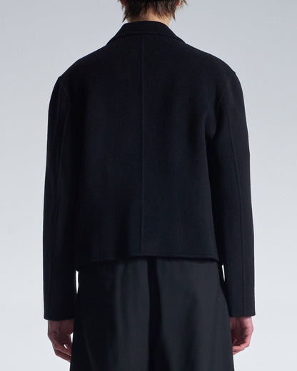HARRISON WONG / Double Faced Wool Cropped Blazer - Black