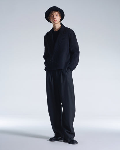 HARRISON WONG / Double Faced Wool Cropped Blazer - Black