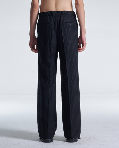 HARRISON WONG / Striped Wool Wide Leg Pants