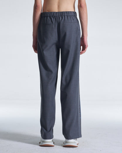 HARRISON WONG / Wool Pants With Denim Contrast - Grey