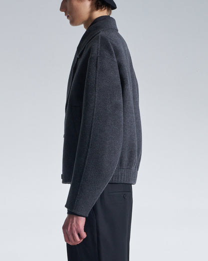 HARRISON WONG / Double Faced Wool DB Blazer - Charcoal