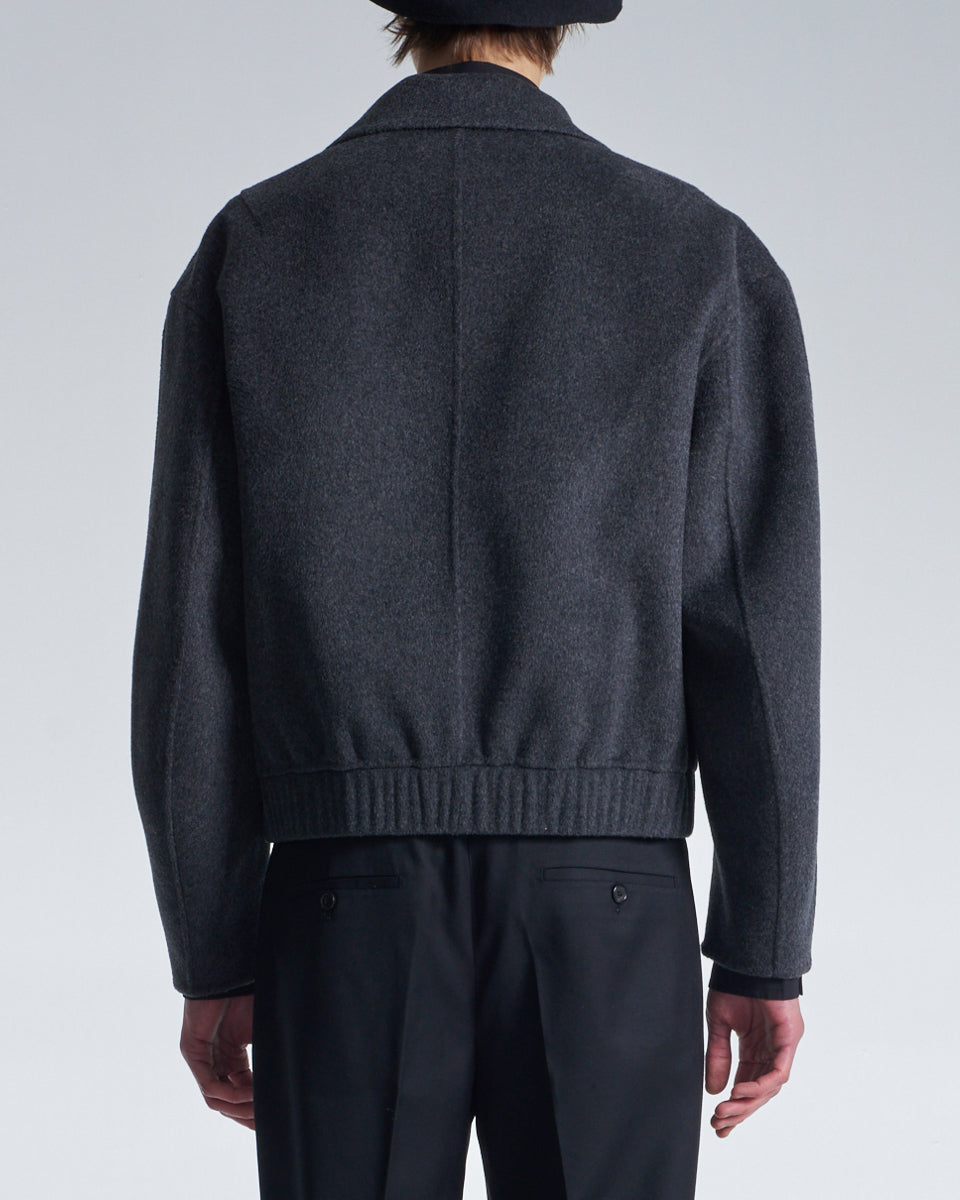 HARRISON WONG / Double Faced Wool DB Blazer - Charcoal