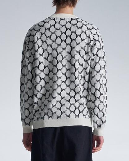 HARRISON WONG / Logo Monogram Wool Sweater - White