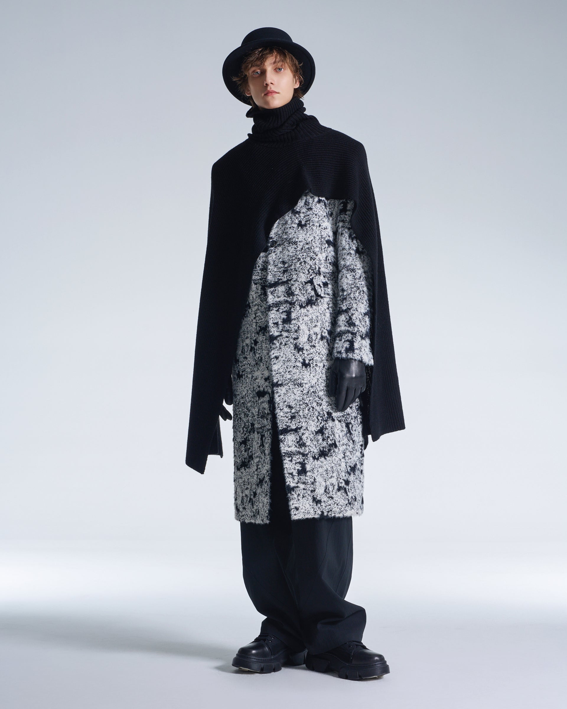 HARRISON WONG | Hairy Abstract Jacquard Long Coat – HARAJUKU VILLAGE