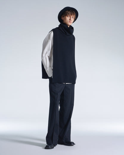 HARRISON WONG / Striped Wool Wide Leg Pants