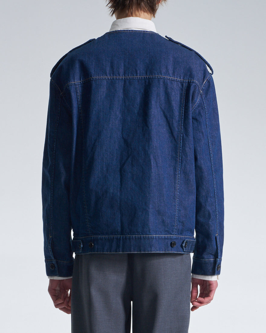 HARRISON WONG / 2in1 Denim Jacket With Sweater - Grey