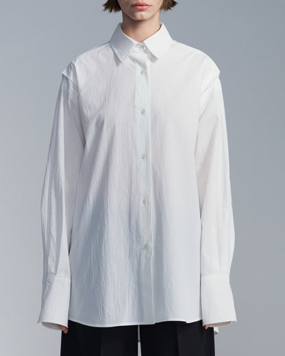 HARRISON WONG / Oversize Textured Cotton Shirt