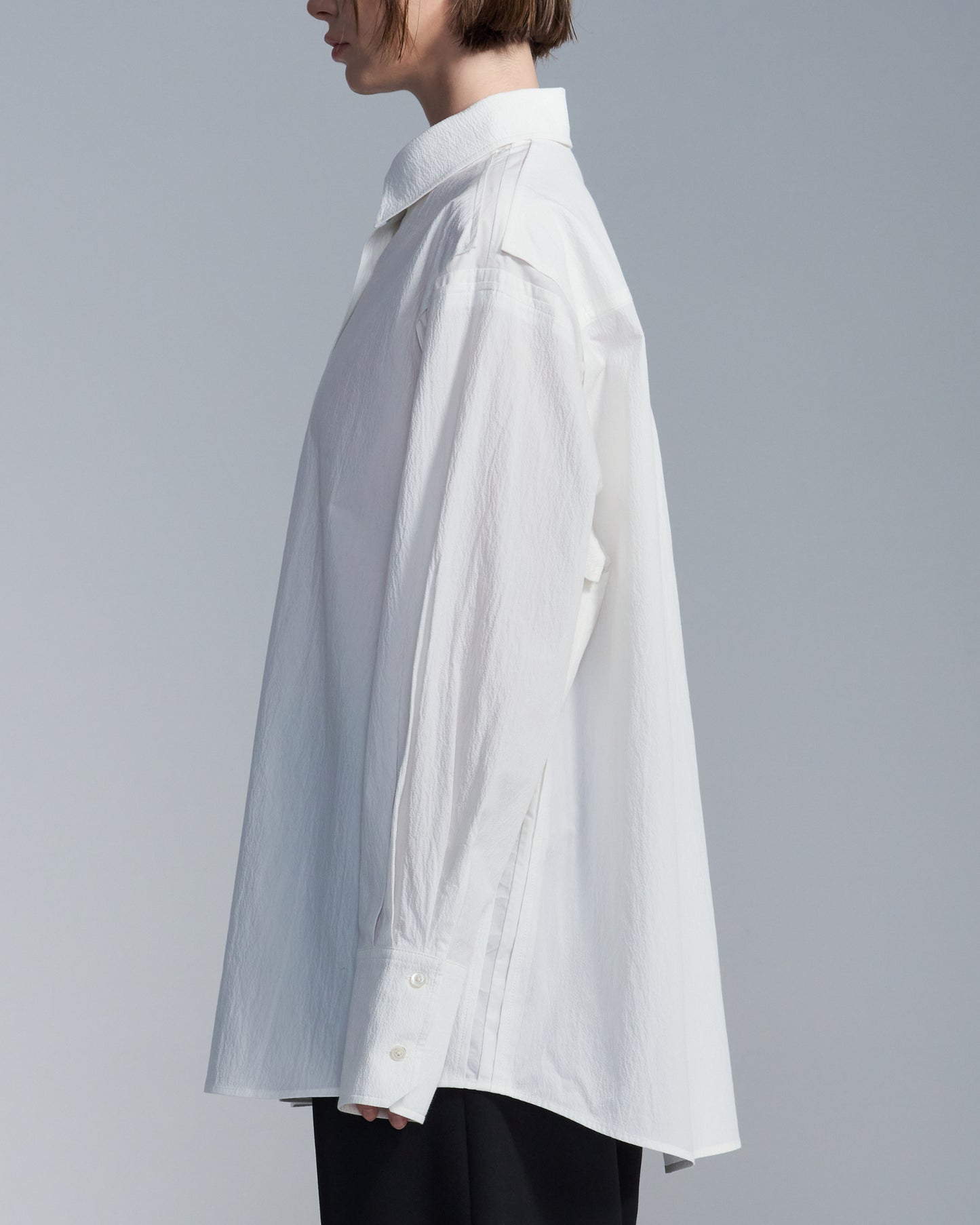 HARRISON WONG / Oversize Textured Cotton Shirt