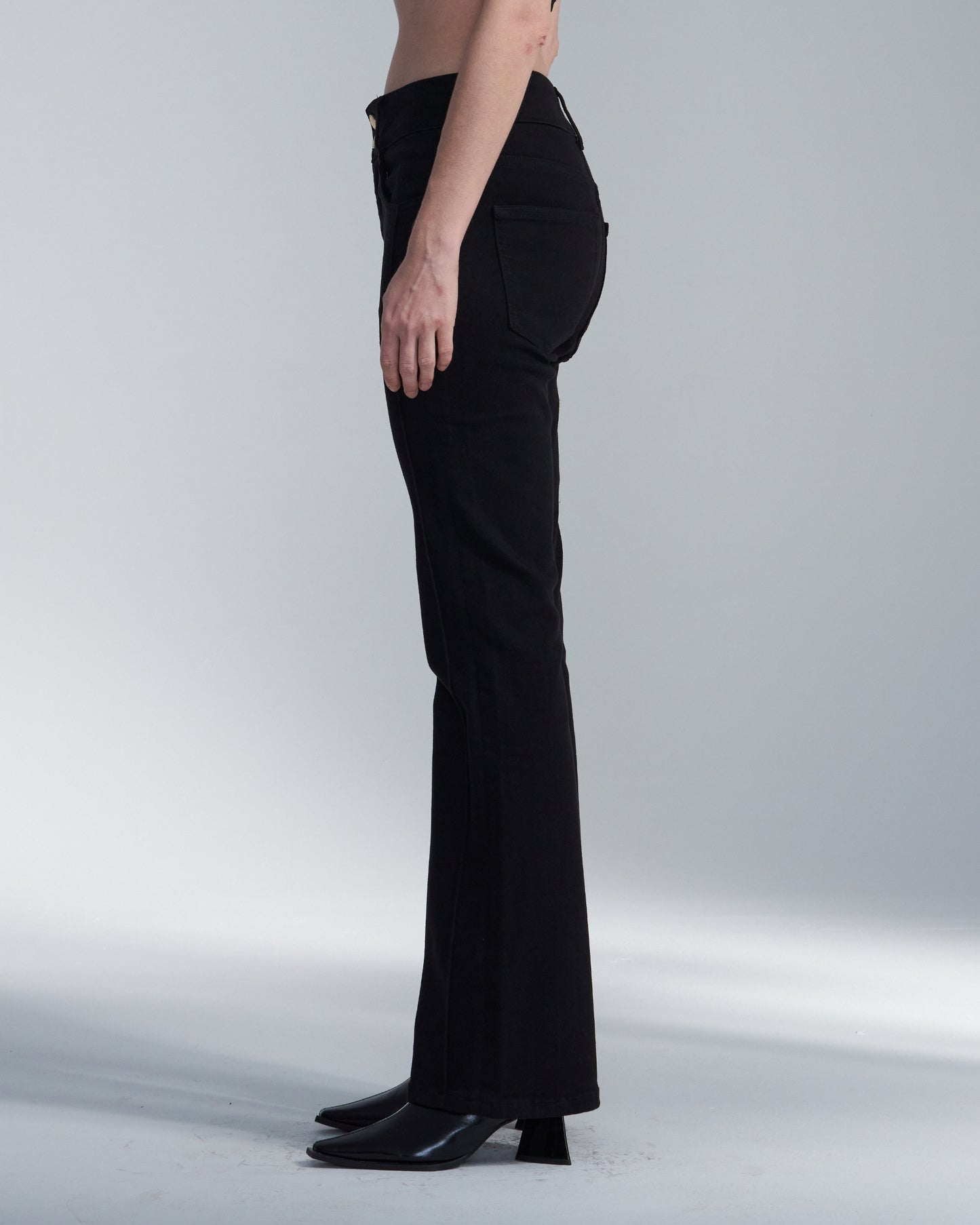 HARRISON WONG / Slim Fit Cotton Pants With Bell Bottom