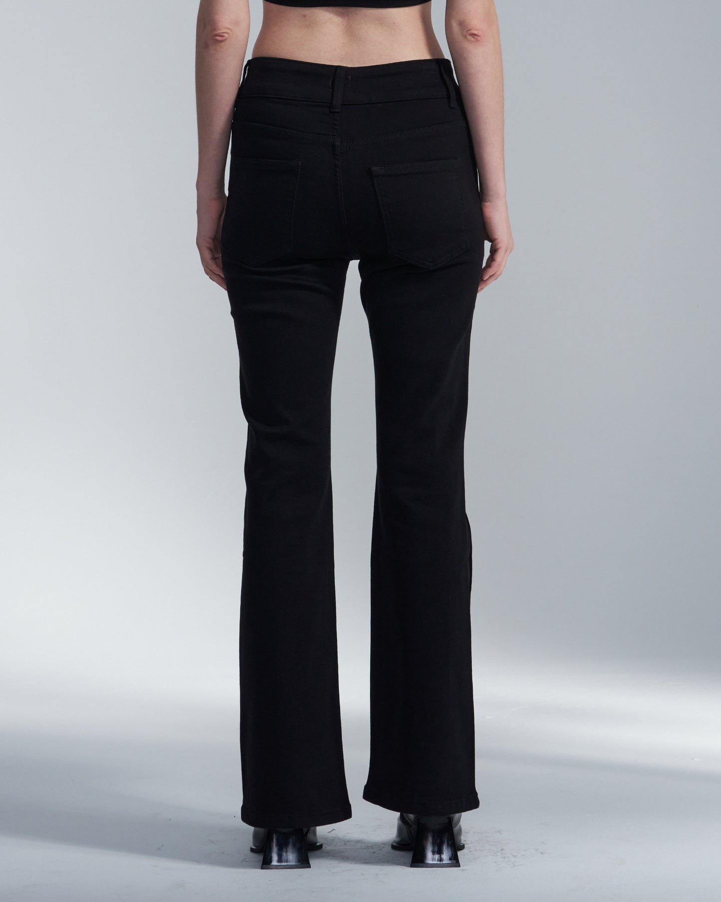 HARRISON WONG / Slim Fit Cotton Pants With Bell Bottom