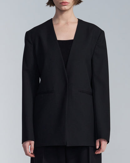 HARRISON WONG / No Lapel Wool Blazer