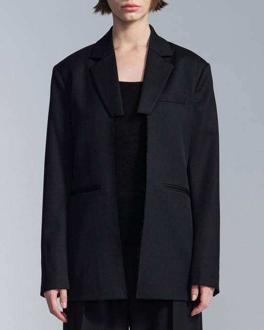 HARRISON WONG / Wool Blazer With Cutted Lapel