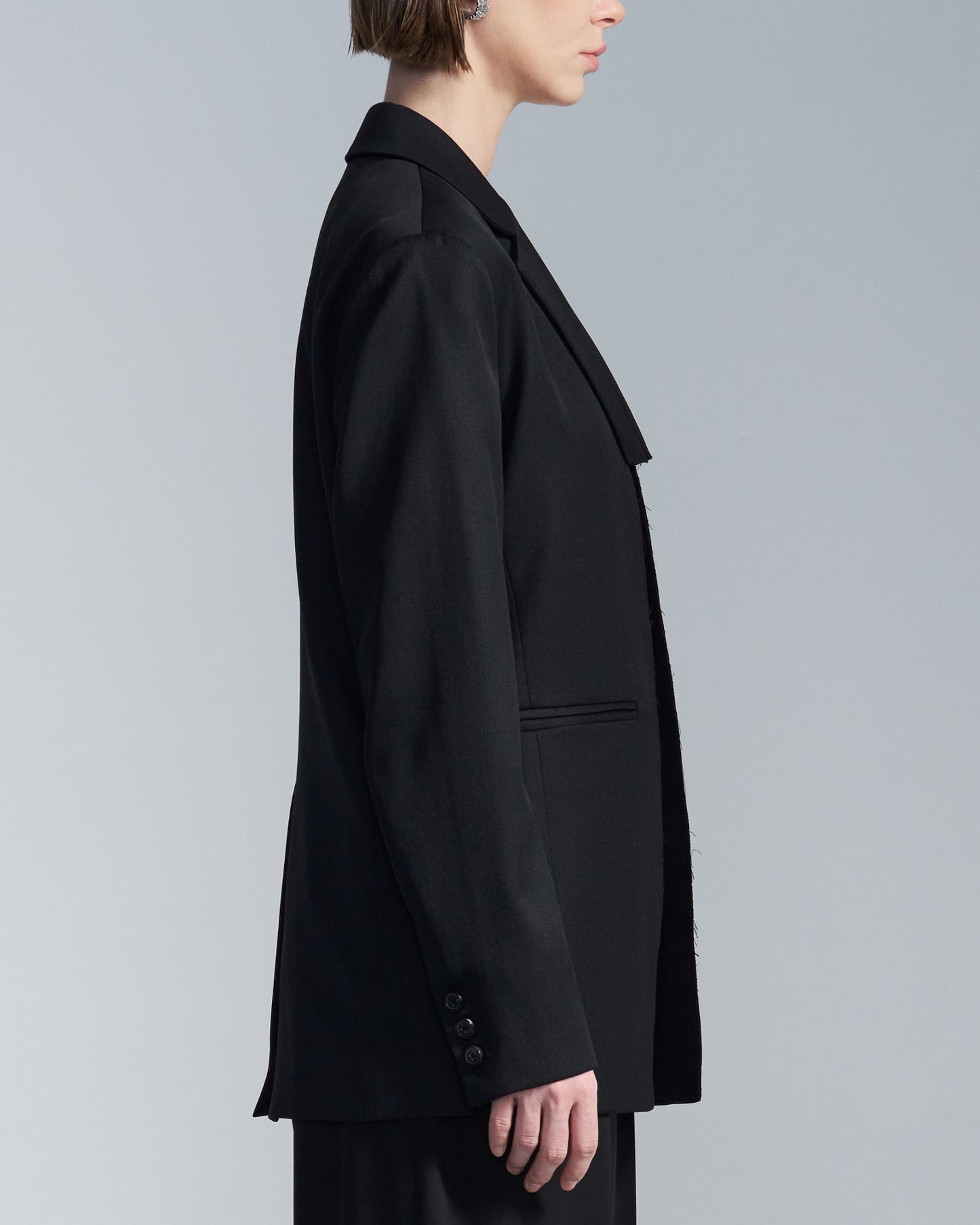 HARRISON WONG / Wool Blazer With Cutted Lapel