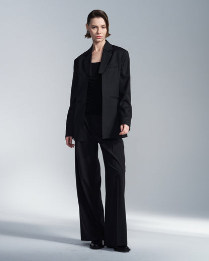 HARRISON WONG / Wool Blazer With Cutted Lapel