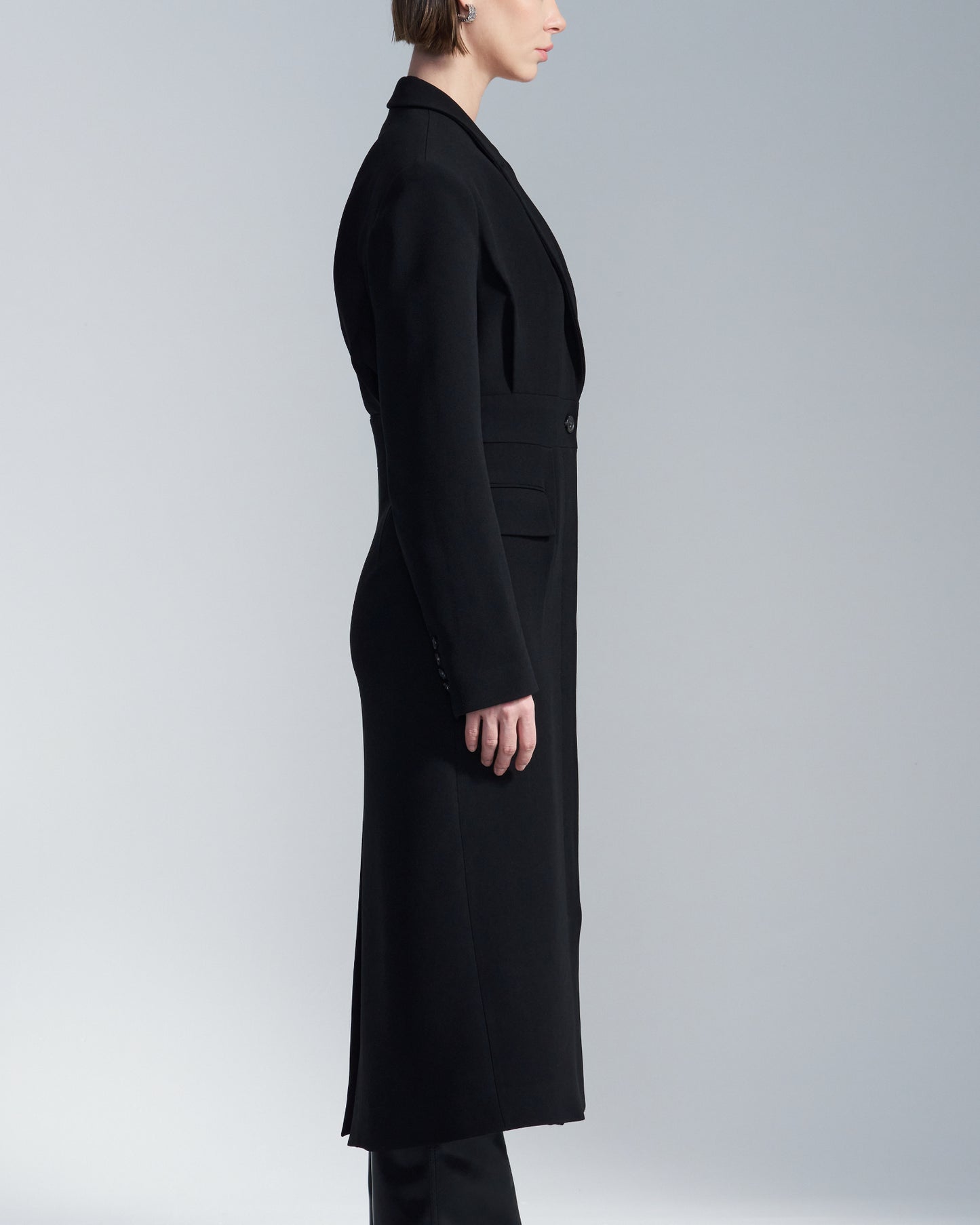 HARRISON WONG / Wide Shoulder Dress With Lapel