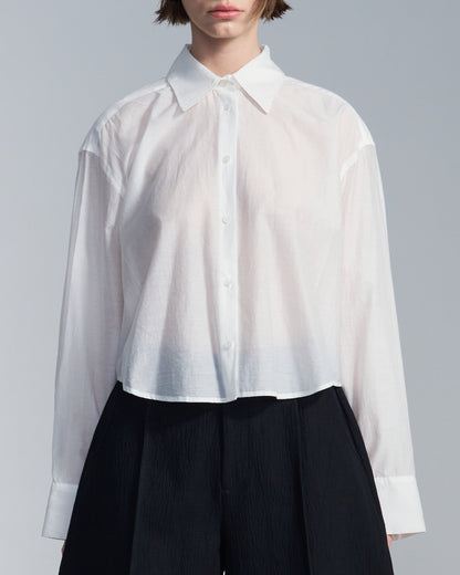 HARRISON WONG / Cropped Cotton Shirt