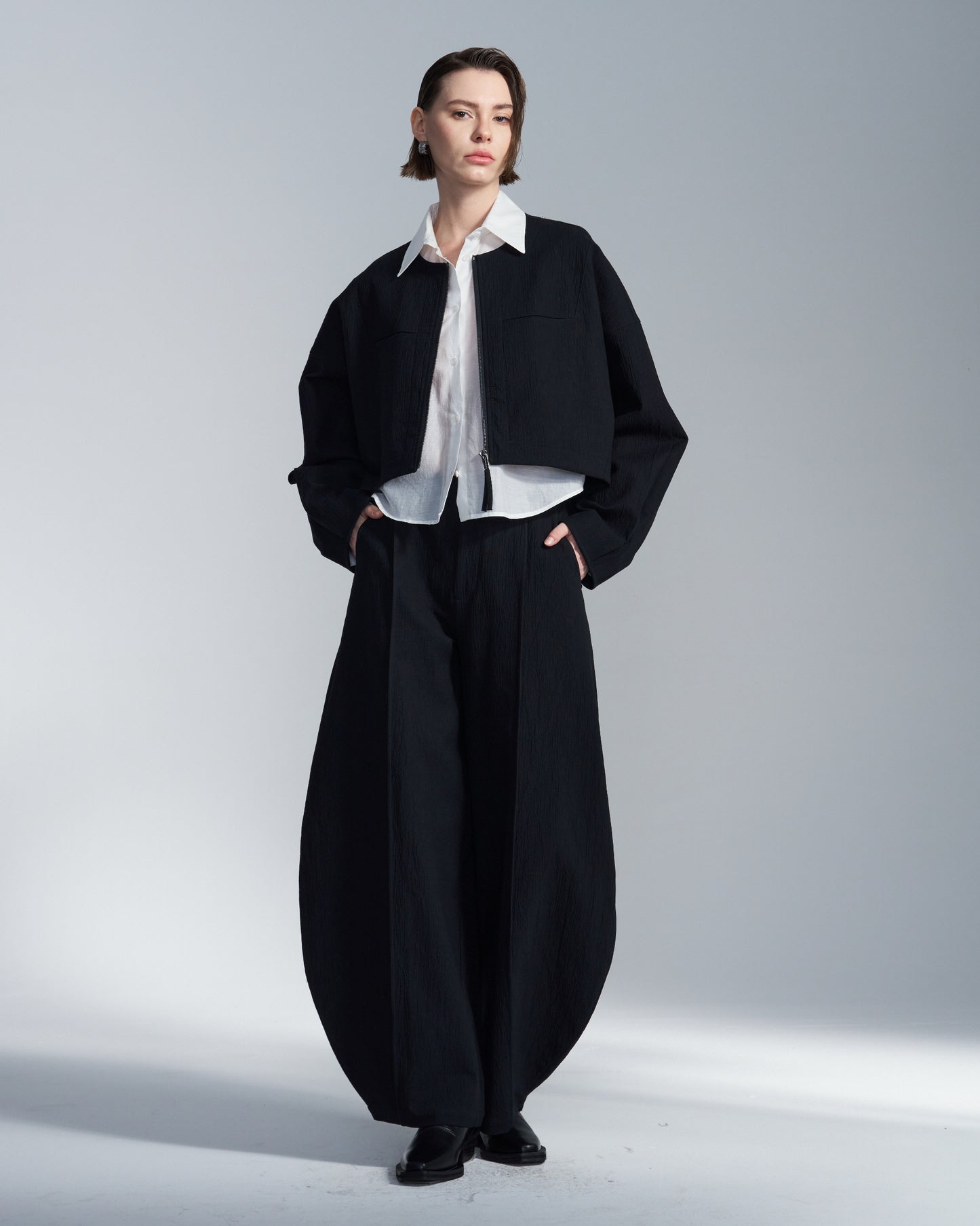 HARRISON WONG / Crepe Cotton Balloon Pants