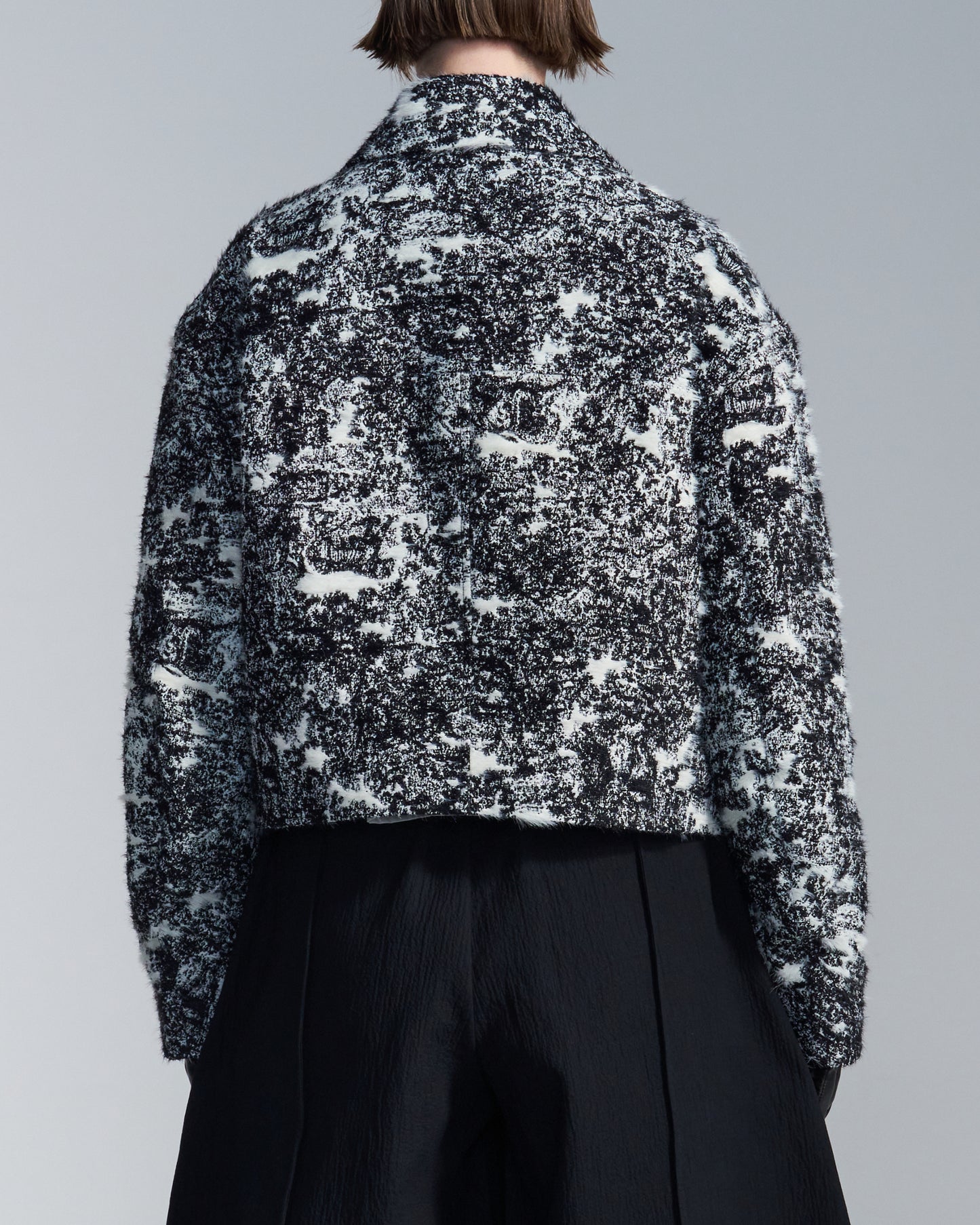 HARRISON WONG / Hairy Abstract Jacquard Zipper Jacket