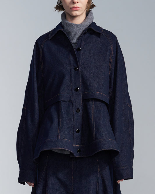 HARRISON WONG / Flare Hem Denim Jacket