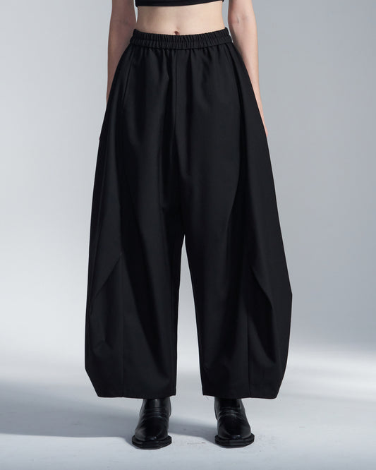 HARRISON WONG / Balloon Fit Wool Pants With Big Pleat