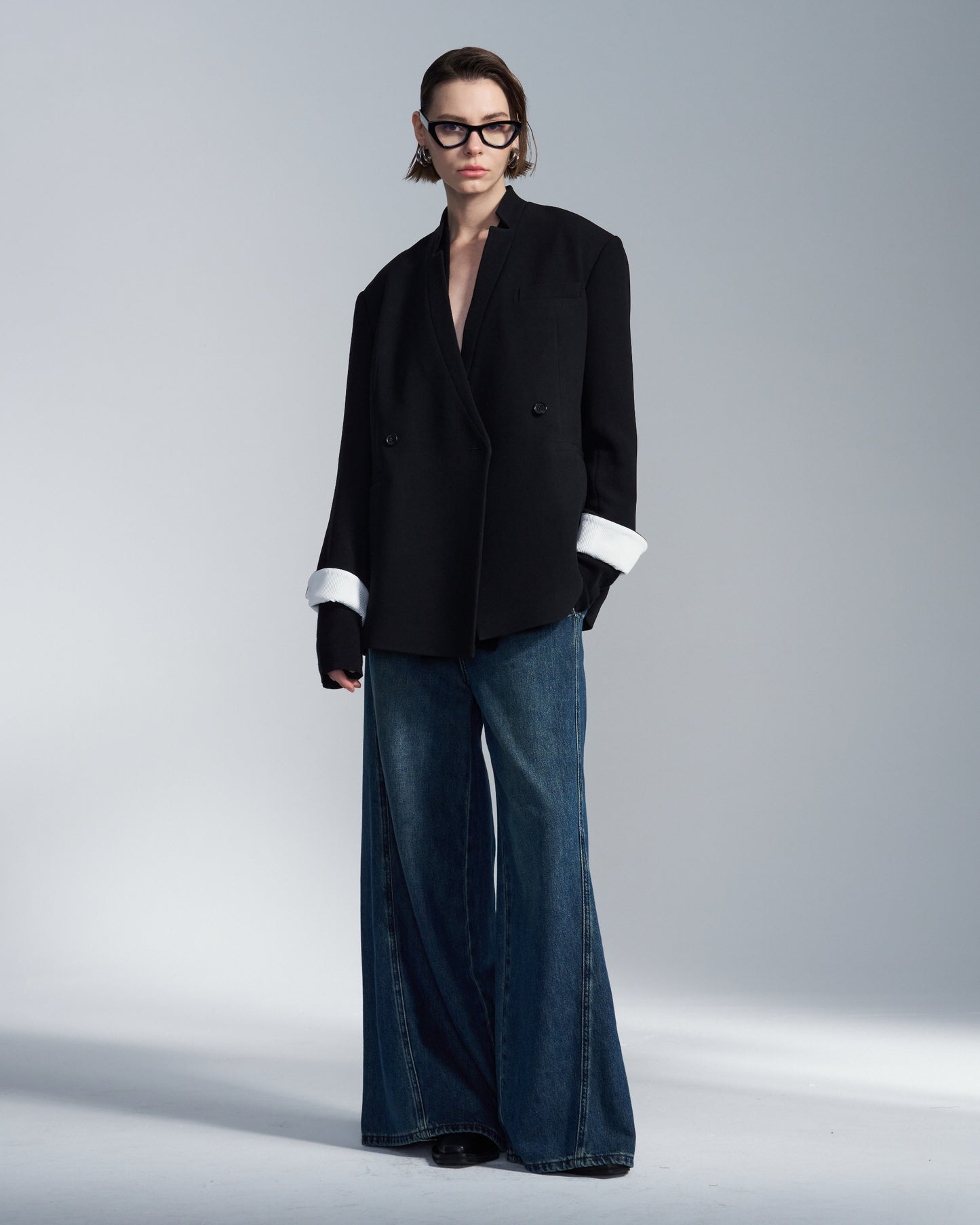 HARRISON WONG / BD Blazer With White Cuff Lining