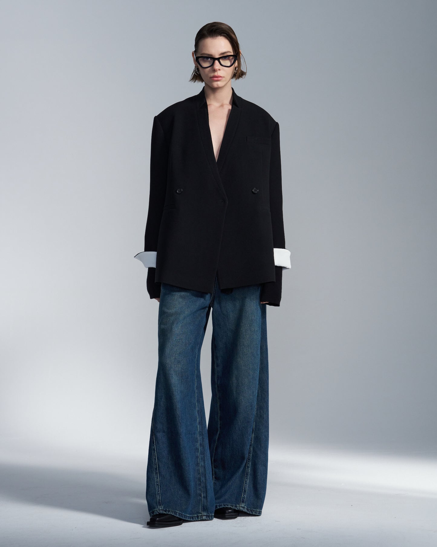 HARRISON WONG / BD Blazer With White Cuff Lining