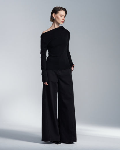 HARRISON WONG / Flare Leg Cotton Pants