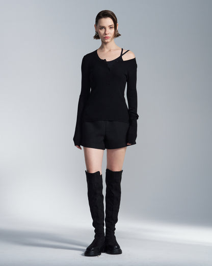 HARRISON WONG / Wool Blend Shorts