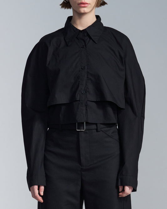 HARRISON WONG / Cropped Shirt With Round Sleeve