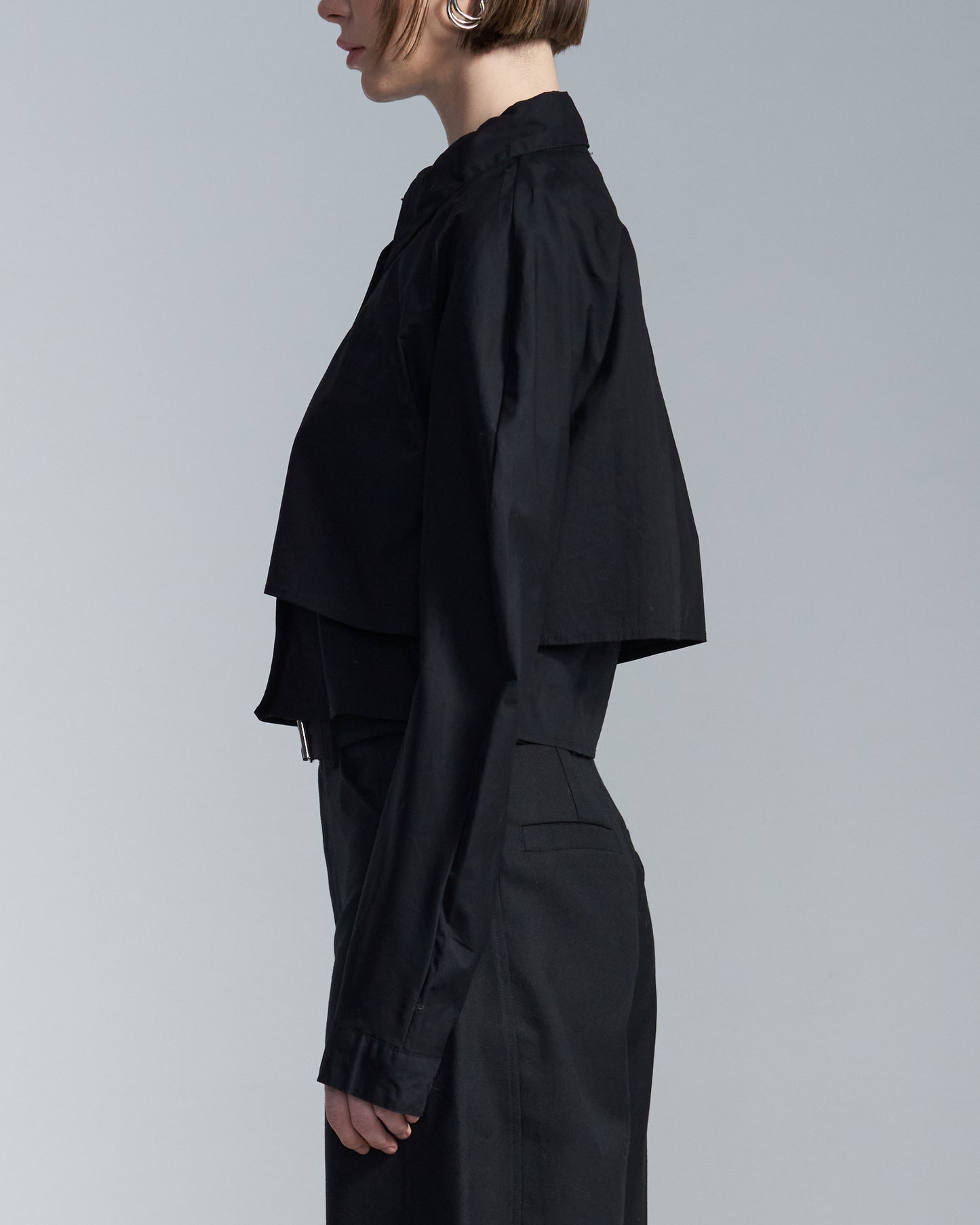 HARRISON WONG / Cropped Shirt With Round Sleeve