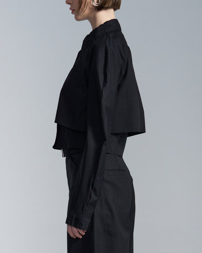 HARRISON WONG / Cropped Shirt With Round Sleeve