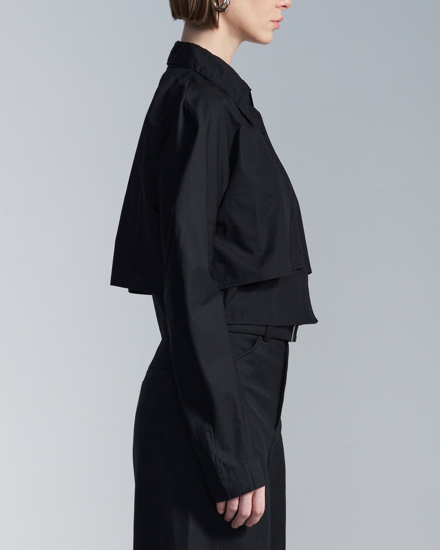 HARRISON WONG / Cropped Shirt With Round Sleeve