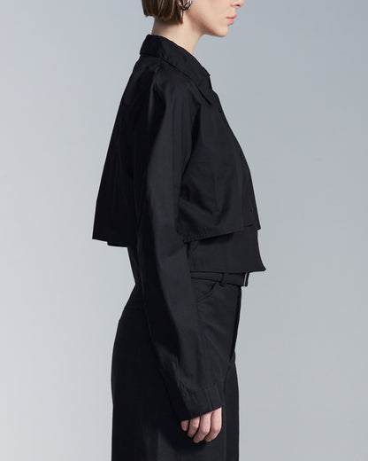 HARRISON WONG / Cropped Shirt With Round Sleeve